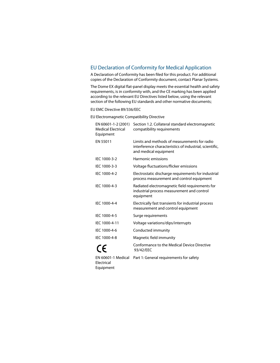 Planar Dome EX User Manual | Page 54 / 60