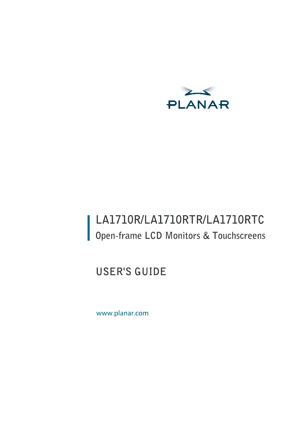 Planar LA1710RTR User Manual | 26 pages