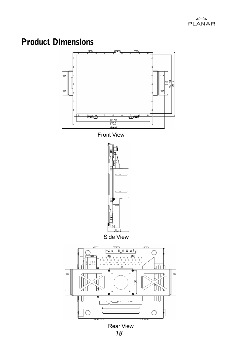 Planar LA1710RTR User Manual | Page 21 / 26