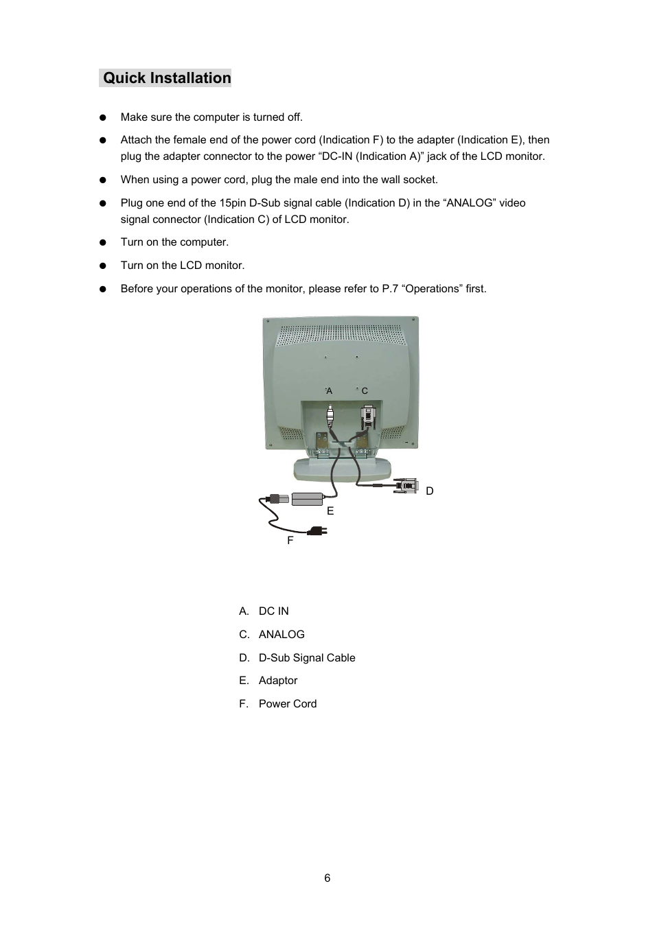 Quick installation | Planar PL170 User Manual | Page 7 / 16