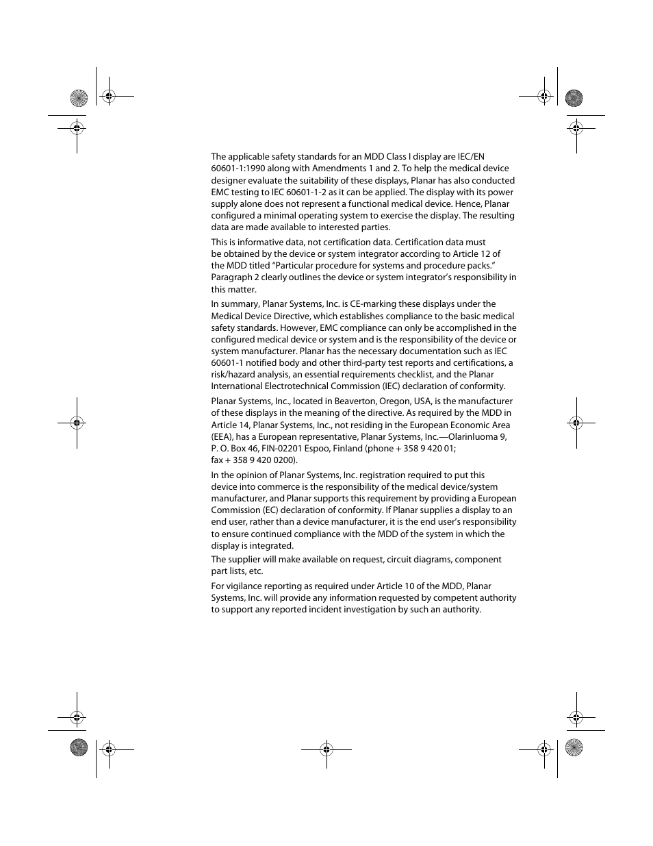 Planar Dome E4c User Manual | Page 28 / 34