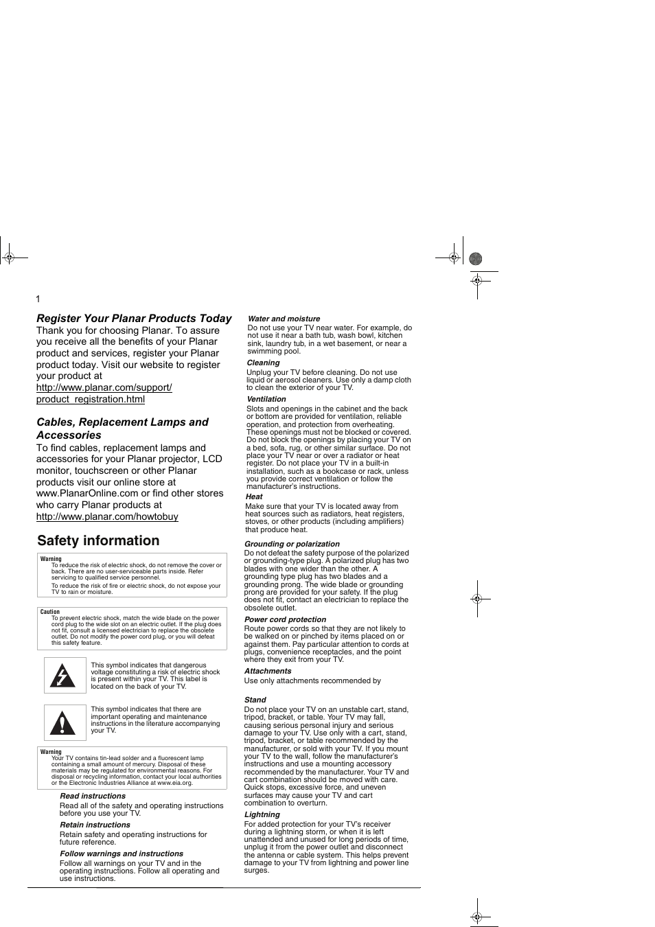 Planar XP19W User Manual | Page 5 / 17