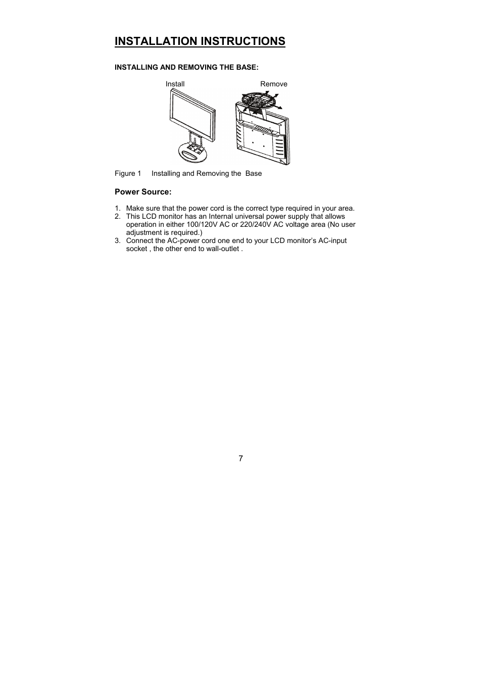 Installation instructions | Planar PL1500 User Manual | Page 9 / 25