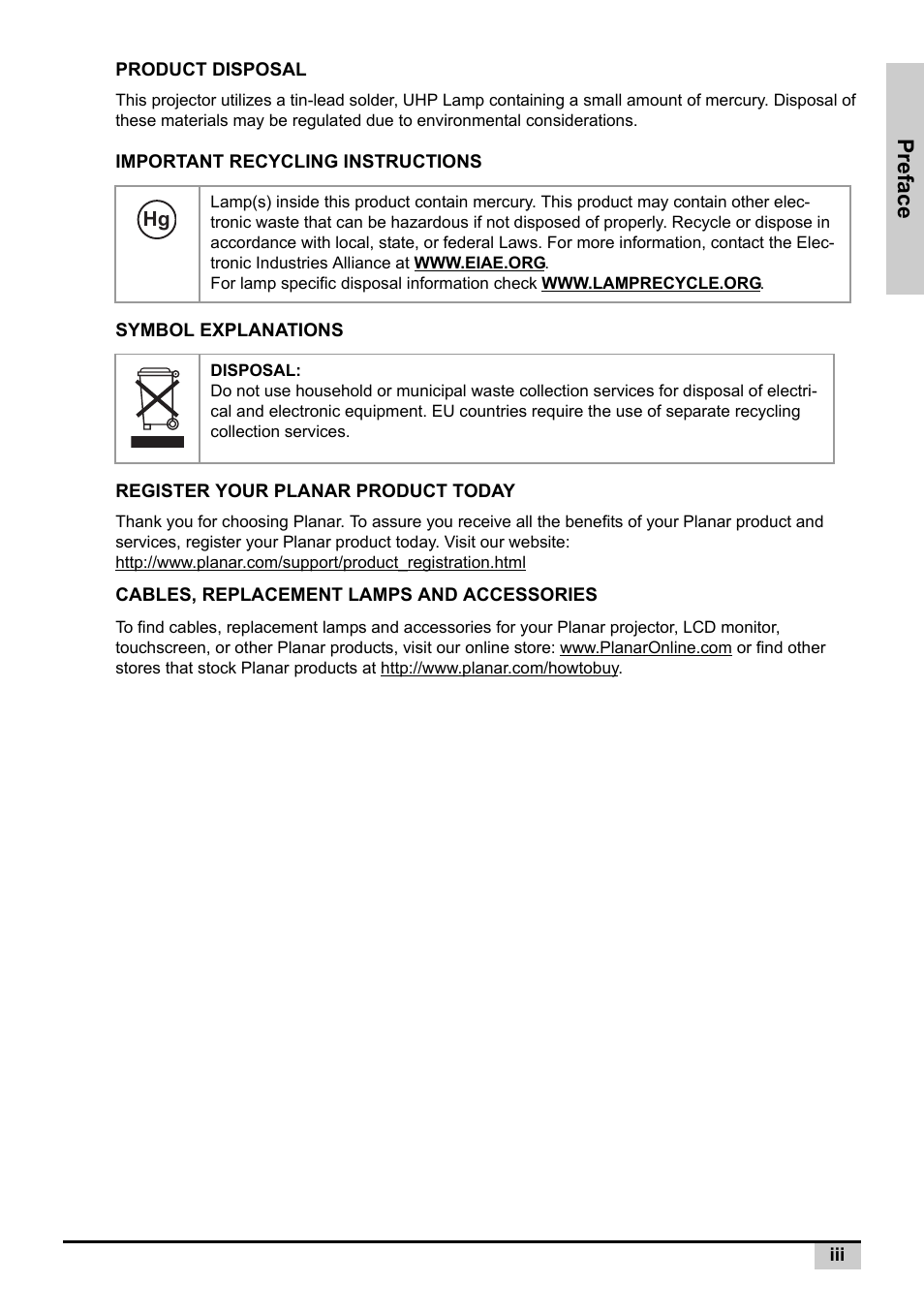 Planar PD7130 User Manual | Page 5 / 53