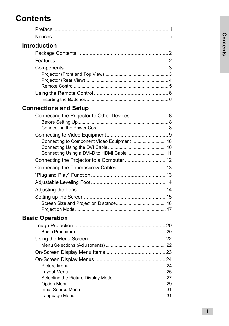 Planar PD7130 User Manual | Page 7 / 53