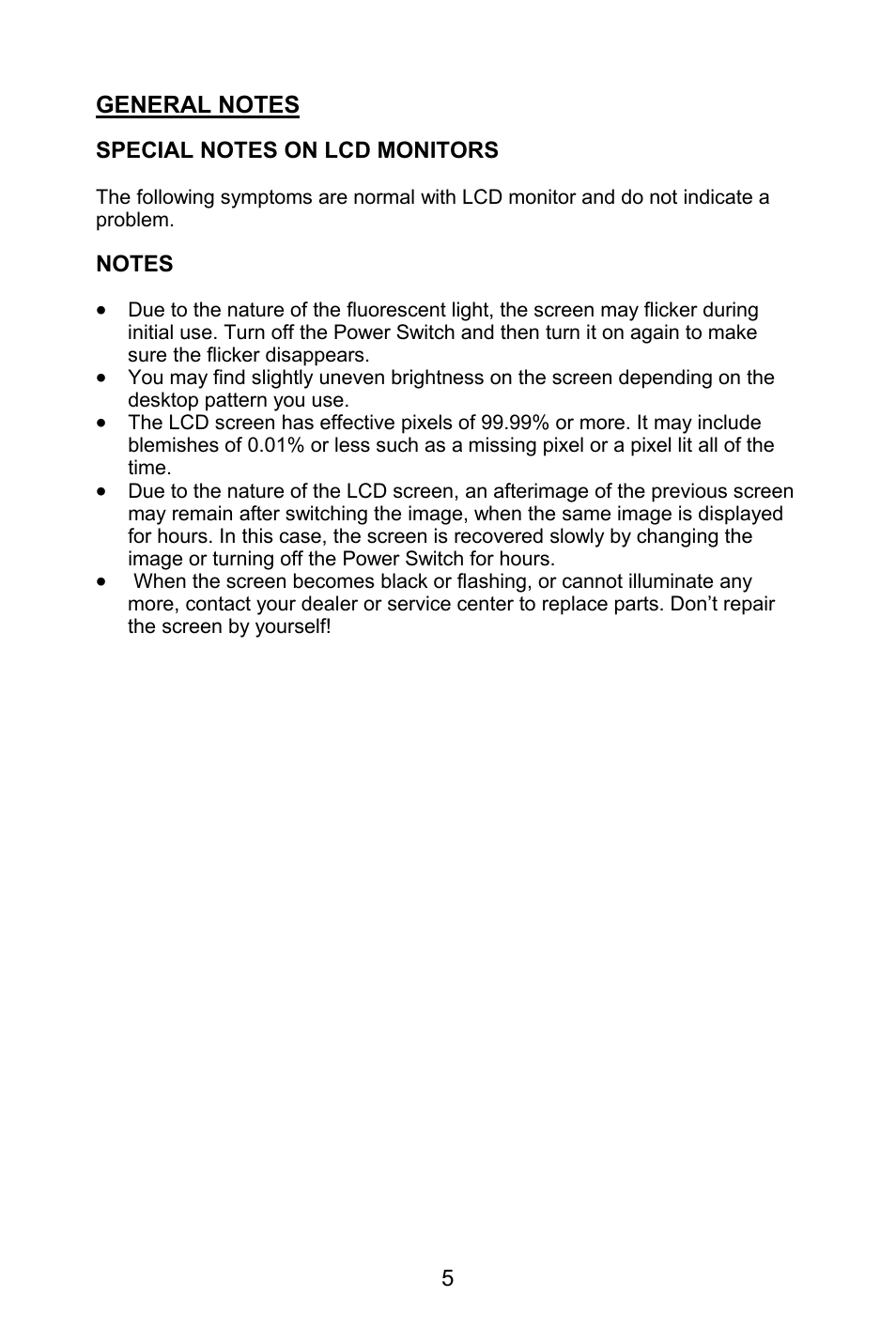Planar PL1520M User Manual | Page 8 / 36