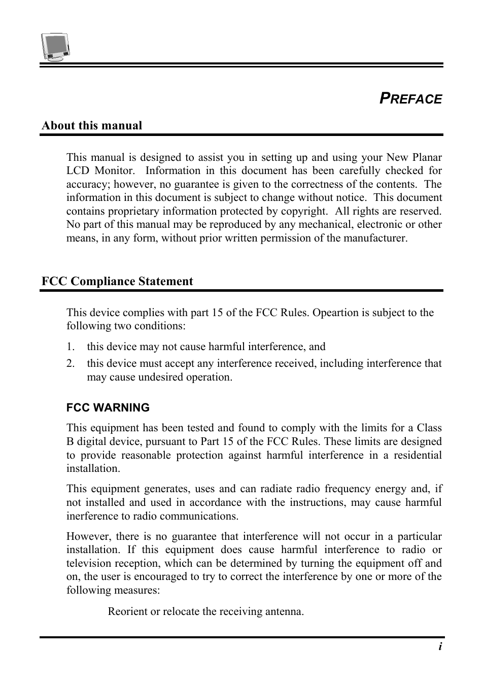 Planar PT1503NT User Manual | Page 2 / 21