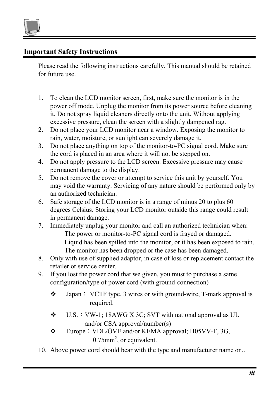 Planar PT1503NT User Manual | Page 4 / 21
