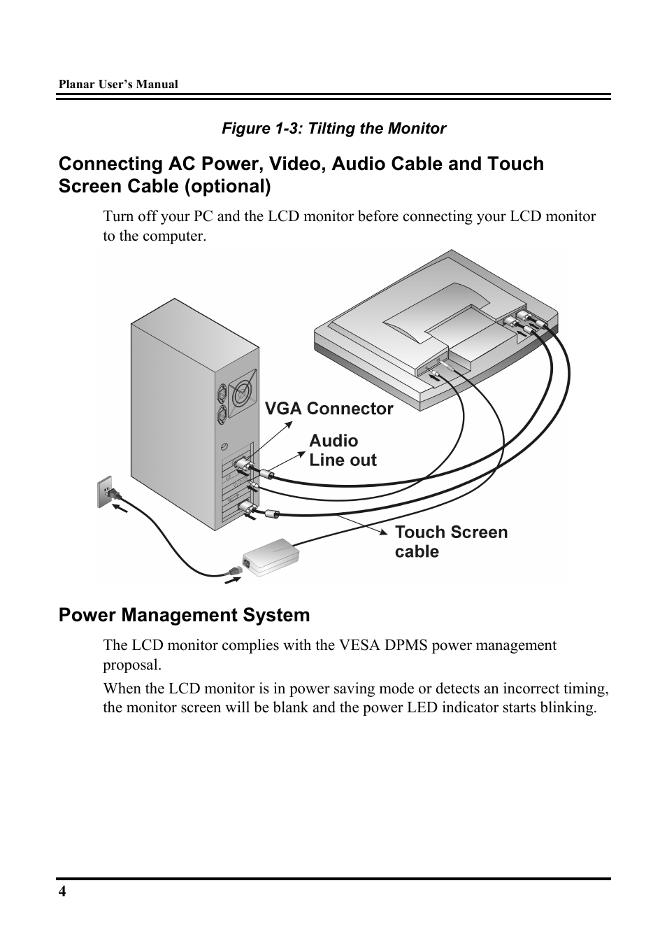 Power management system | Planar PT1503NT User Manual | Page 9 / 21