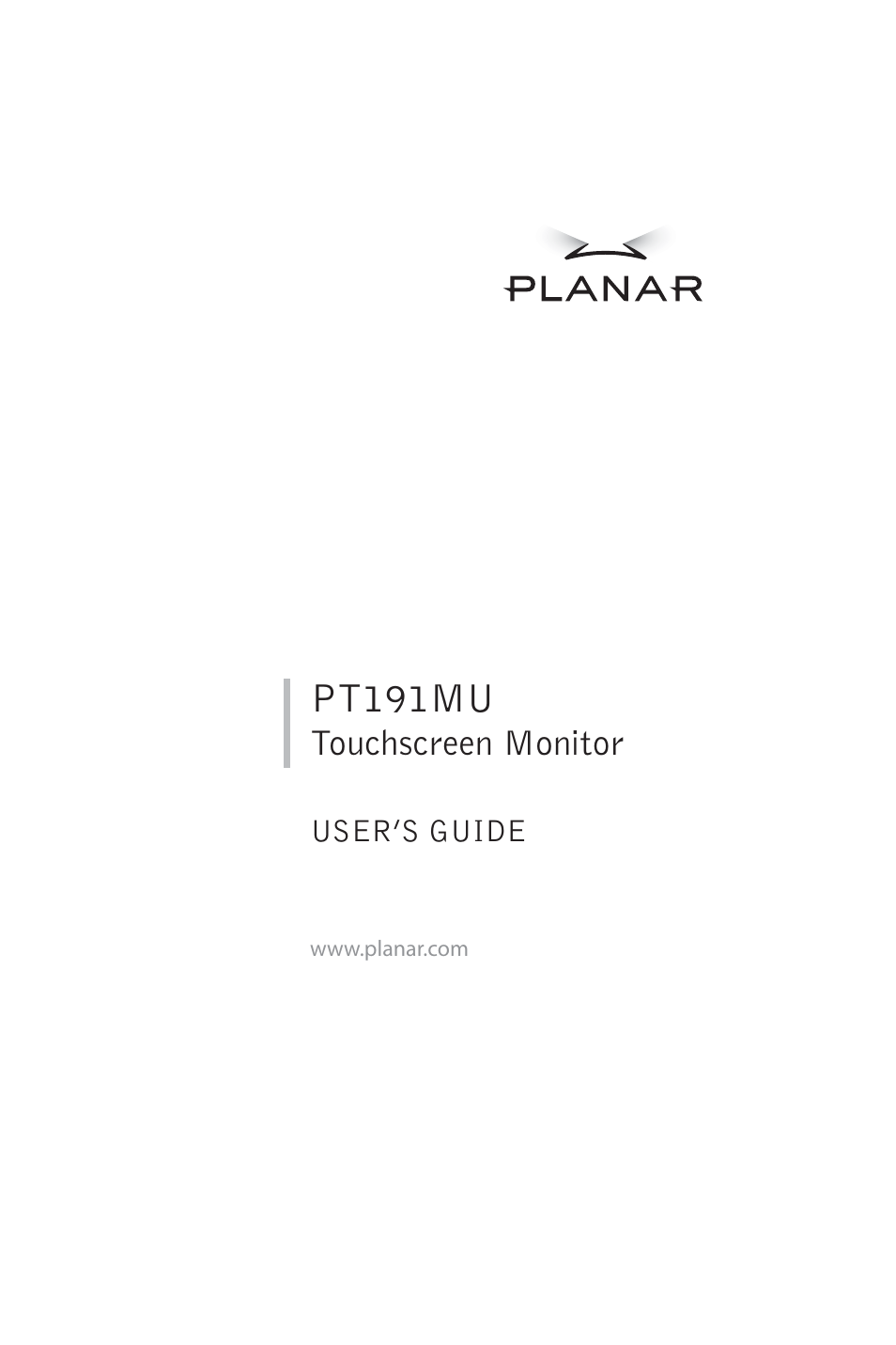 Planar PT191MU User Manual | 24 pages