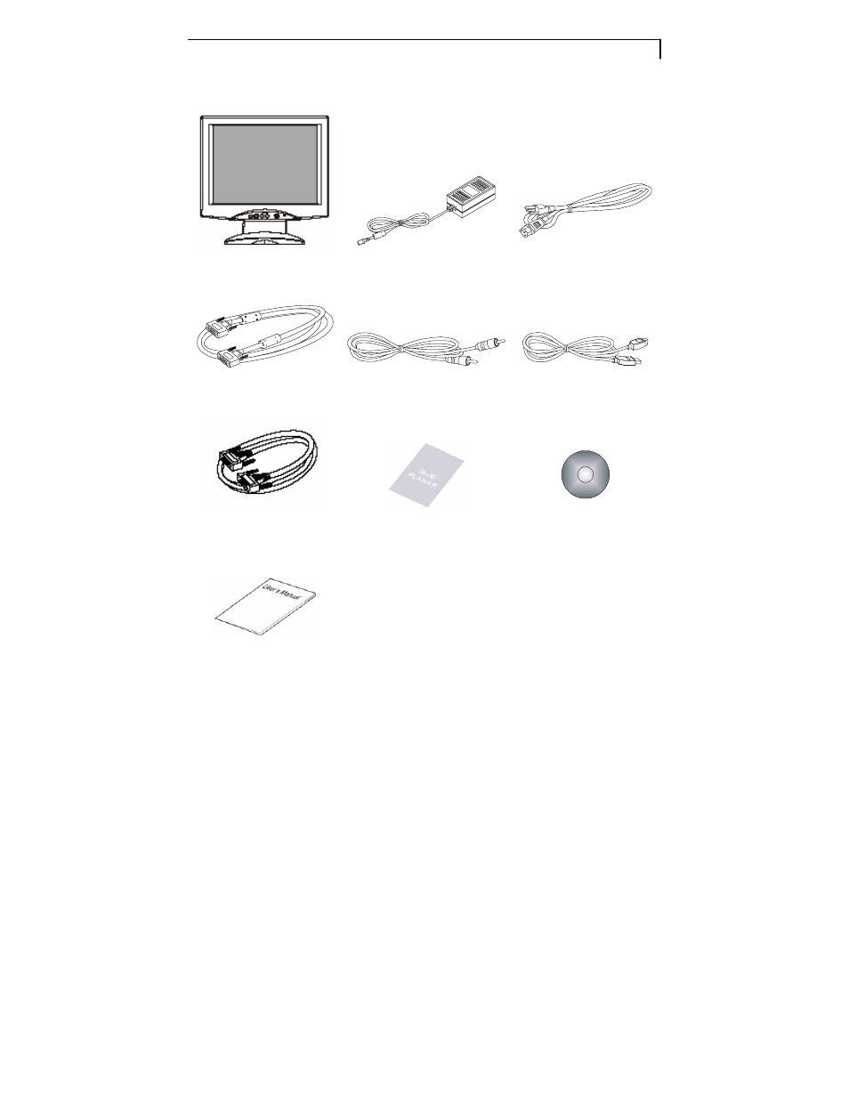 Package overview | Planar PT1510MX User Manual | Page 9 / 32