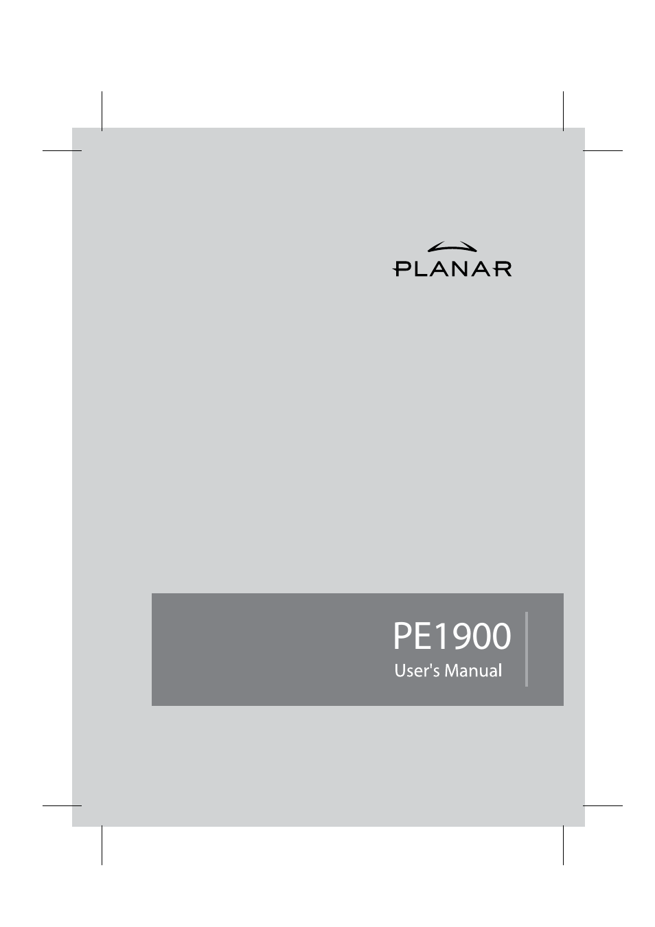 Planar PE1900 User Manual | 32 pages