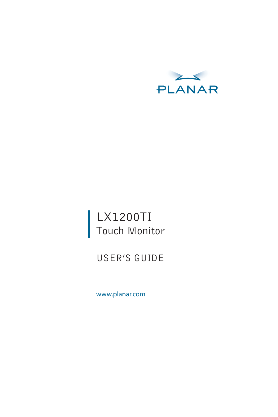 Planar Touch Monitor LX1200TI User Manual | 29 pages