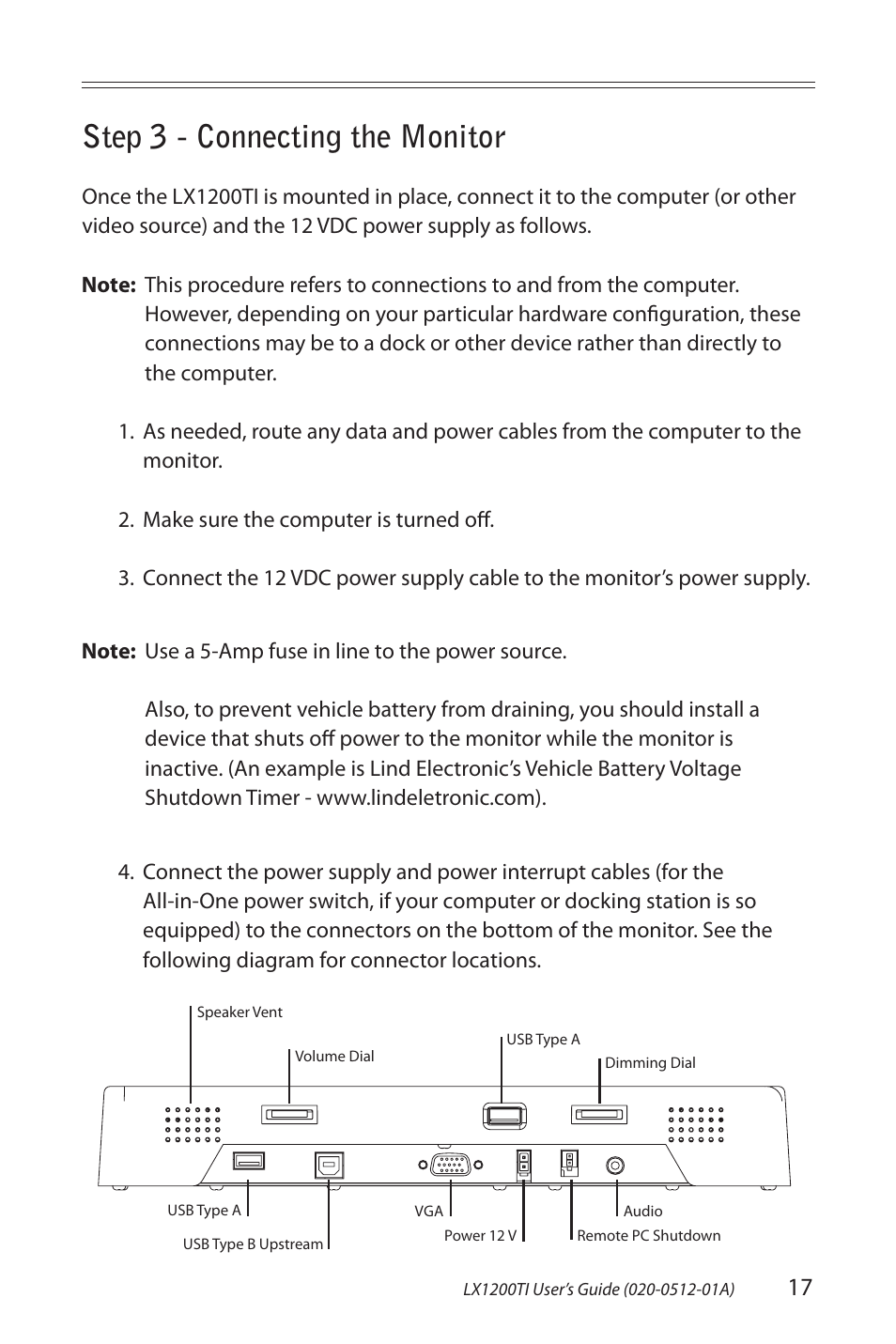 Step 3 - connecting the monitor | Planar Touch Monitor LX1200TI User Manual | Page 17 / 29
