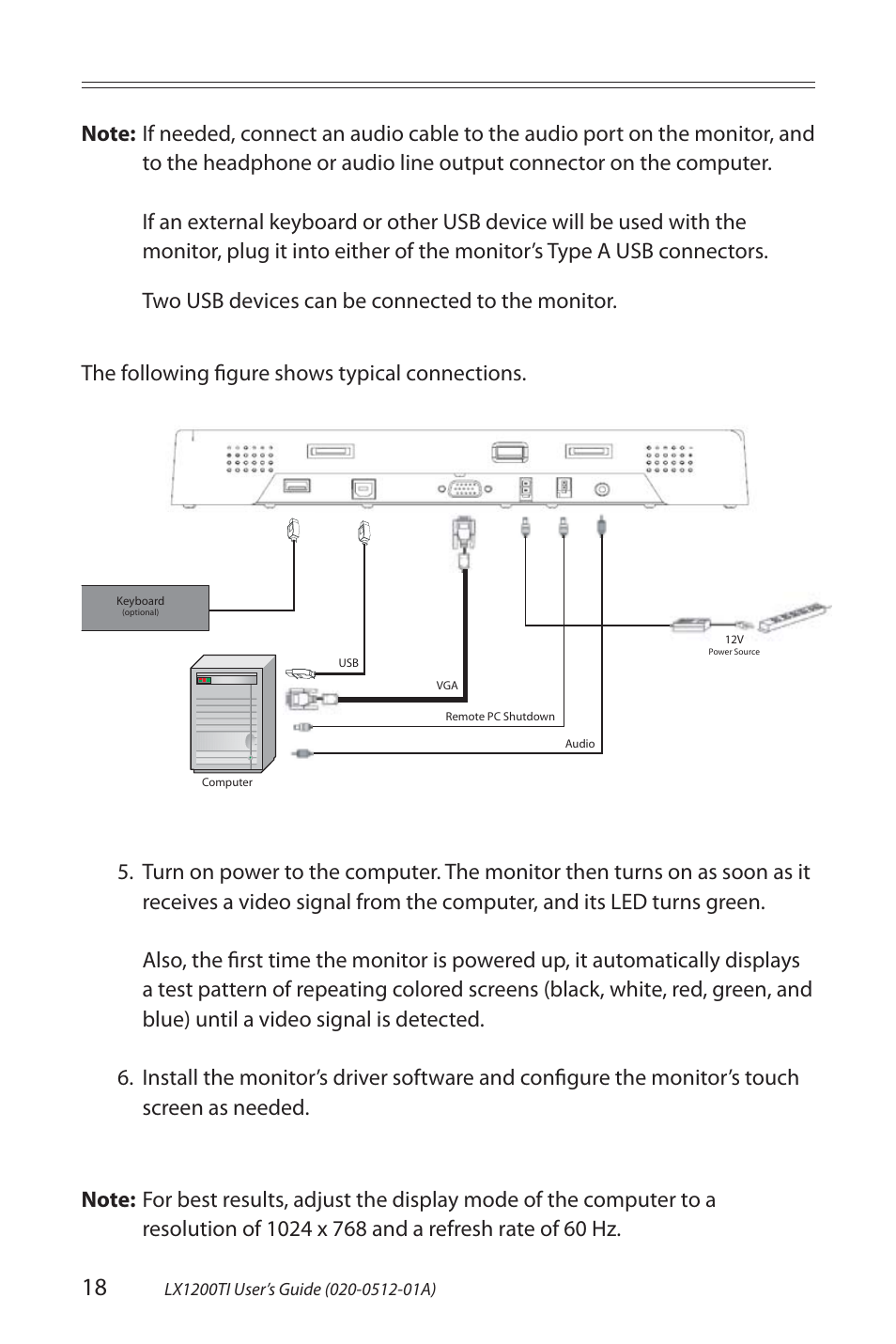 Planar Touch Monitor LX1200TI User Manual | Page 18 / 29