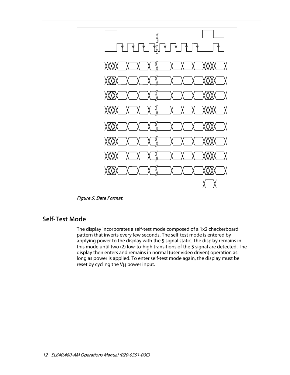Self-test mode | Planar ICEBrite EL VGA Displays EL640.480-AM User Manual | Page 14 / 21