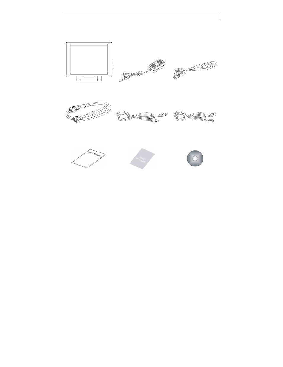 Package overview | Planar PT1520MU User Manual | Page 9 / 24