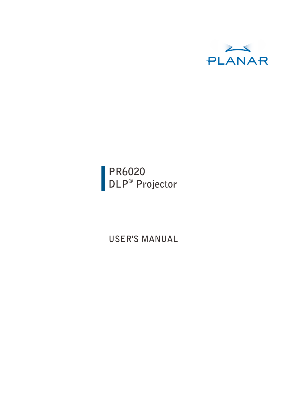Planar PR Line PR6020 User Manual | 37 pages