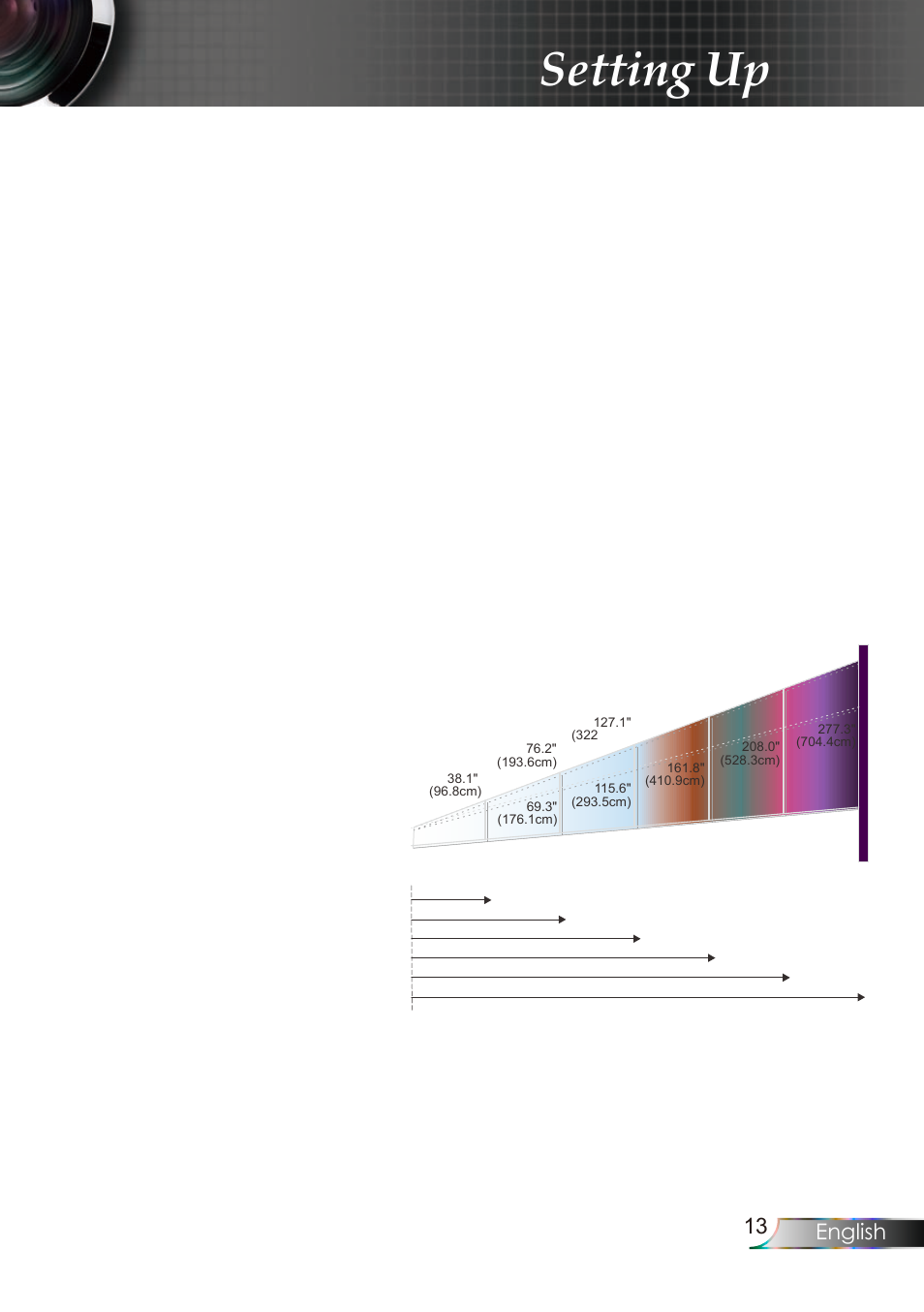 Setting up, 13 english | Planar PR Line PR6020 User Manual | Page 16 / 37