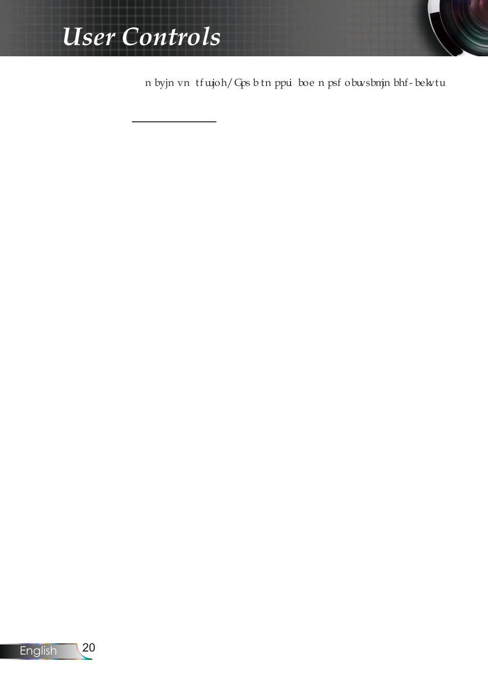 User controls | Planar PR Line PR6020 User Manual | Page 23 / 37