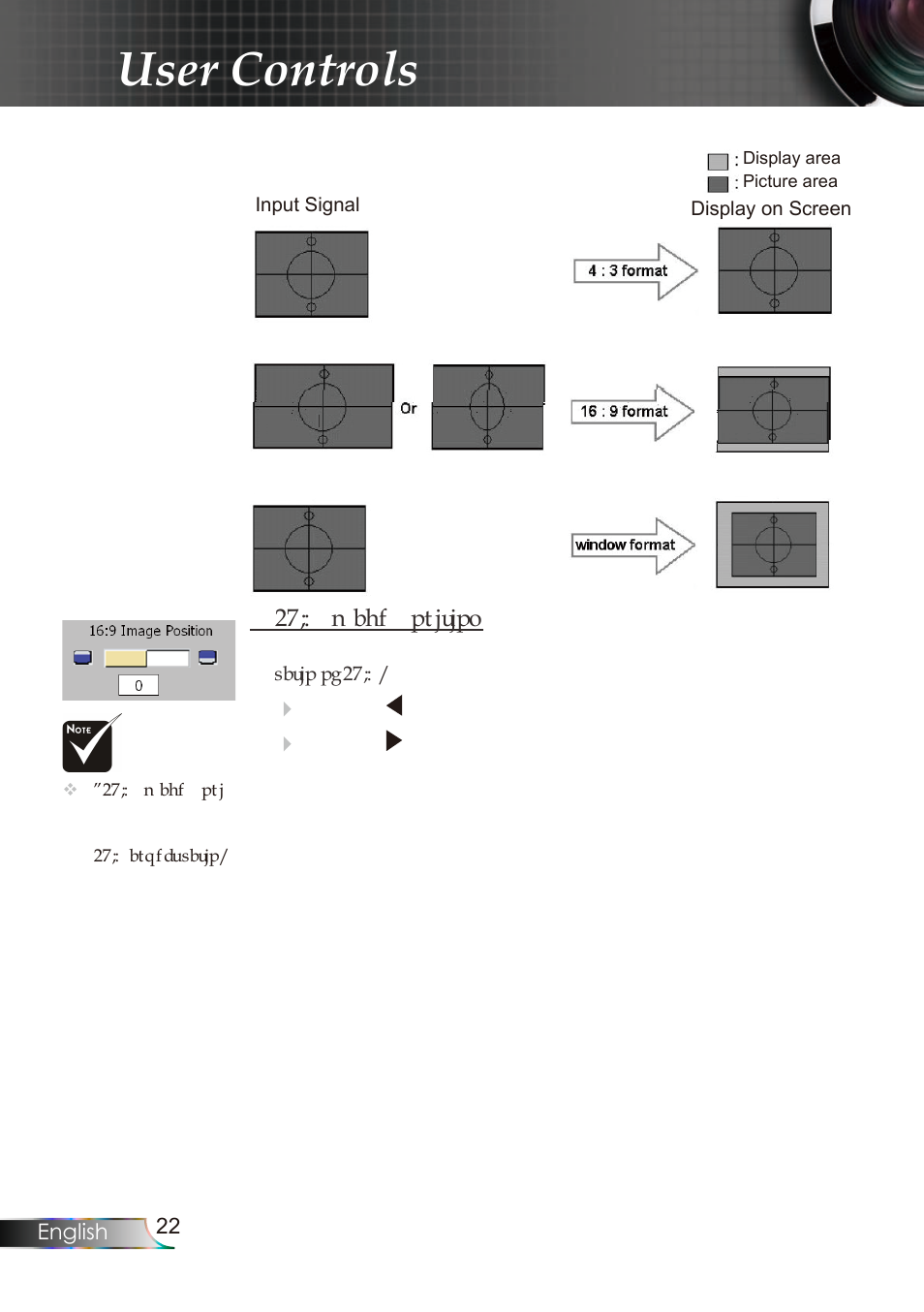 User controls | Planar PR Line PR6020 User Manual | Page 25 / 37