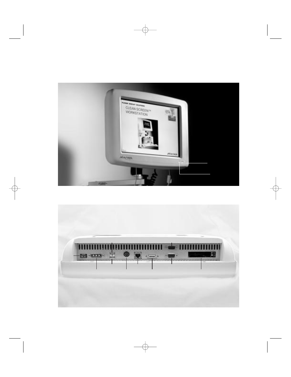Front panel, Connections (bottom) | Planar C3215 User Manual | Page 14 / 60