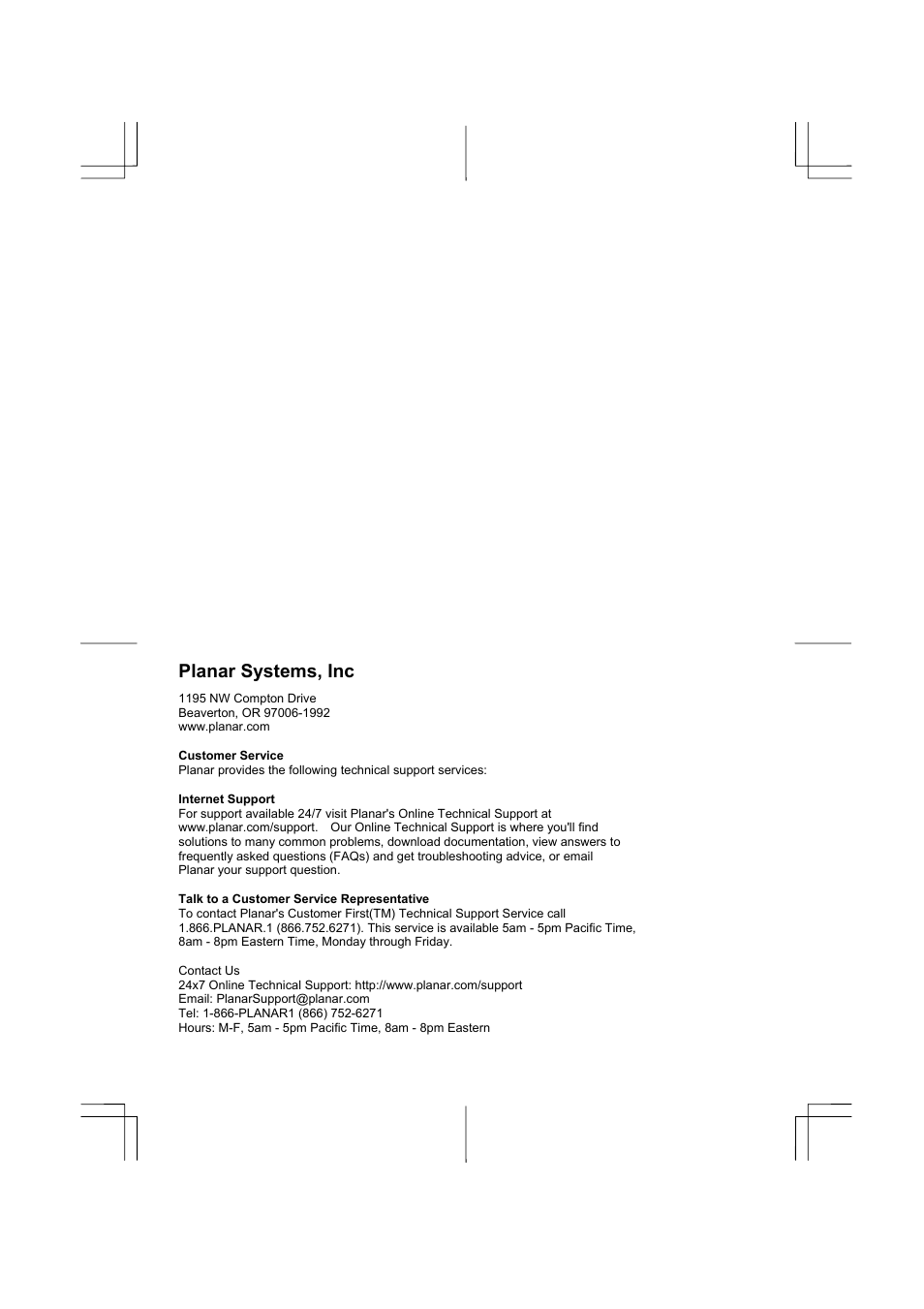 Planar PL1911M User Manual | Page 2 / 16