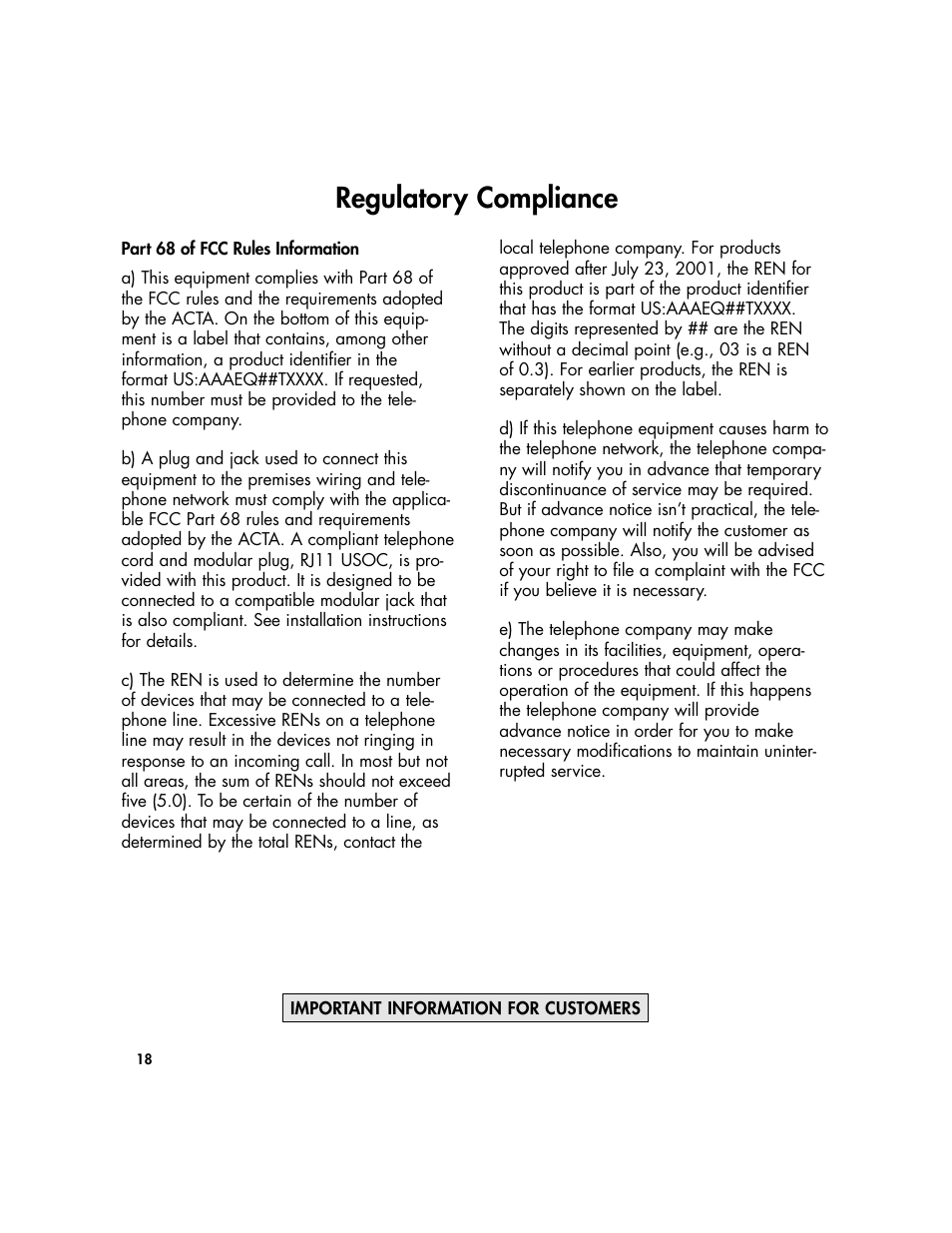 Regulatory compliance | Plantronics Clarity Walker 435 User Manual | Page 18 / 24