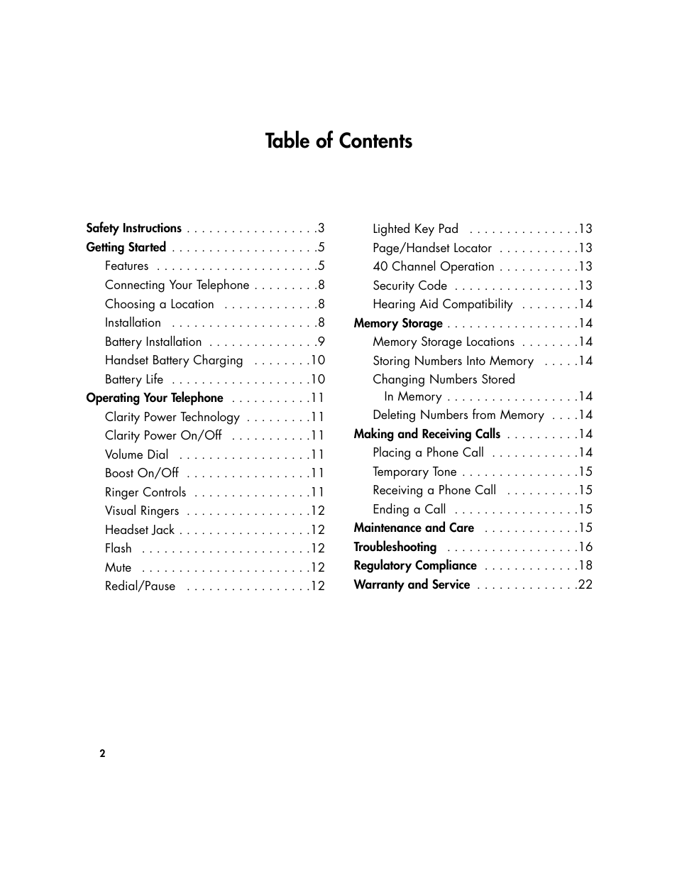 Plantronics Clarity Walker 435 User Manual | Page 2 / 24