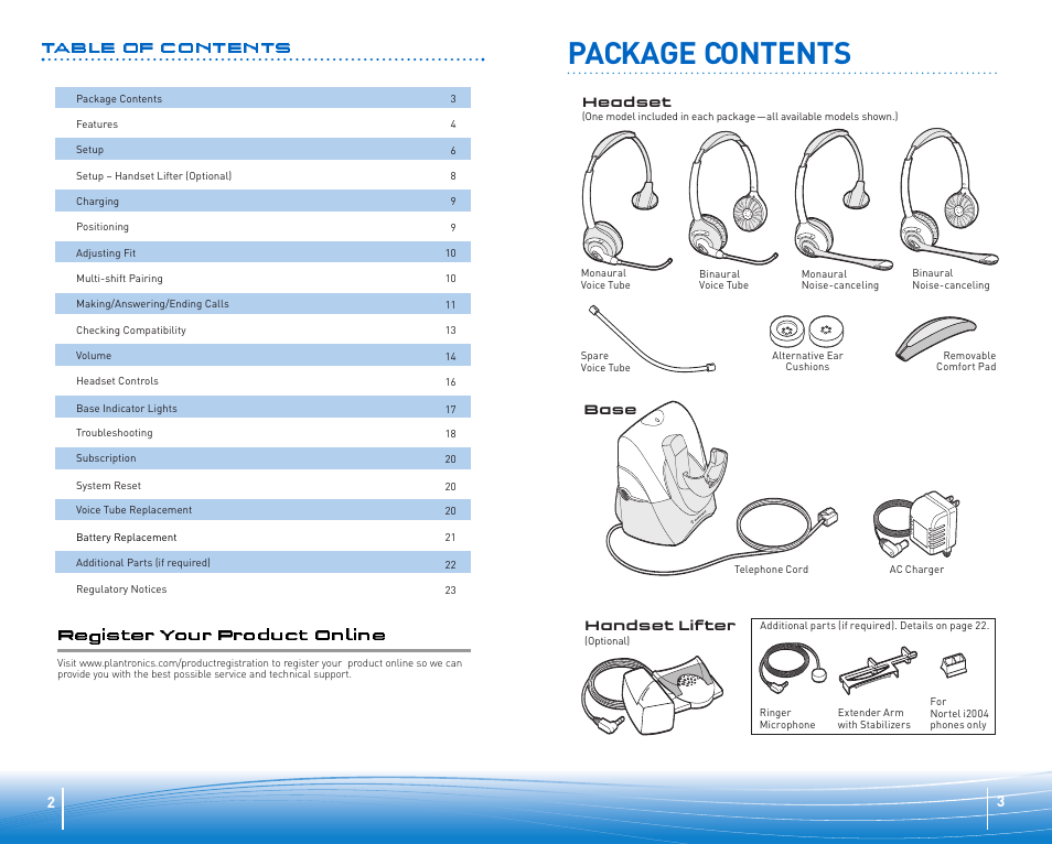 Plantronics SuproPlus Headset System User Manual | Page 2 / 13