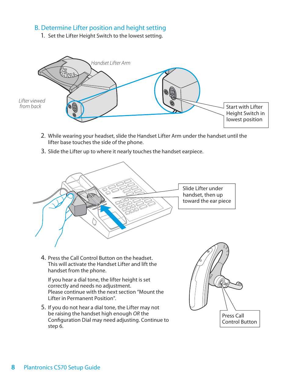 Plantronics CS70 User Manual | Page 8 / 16