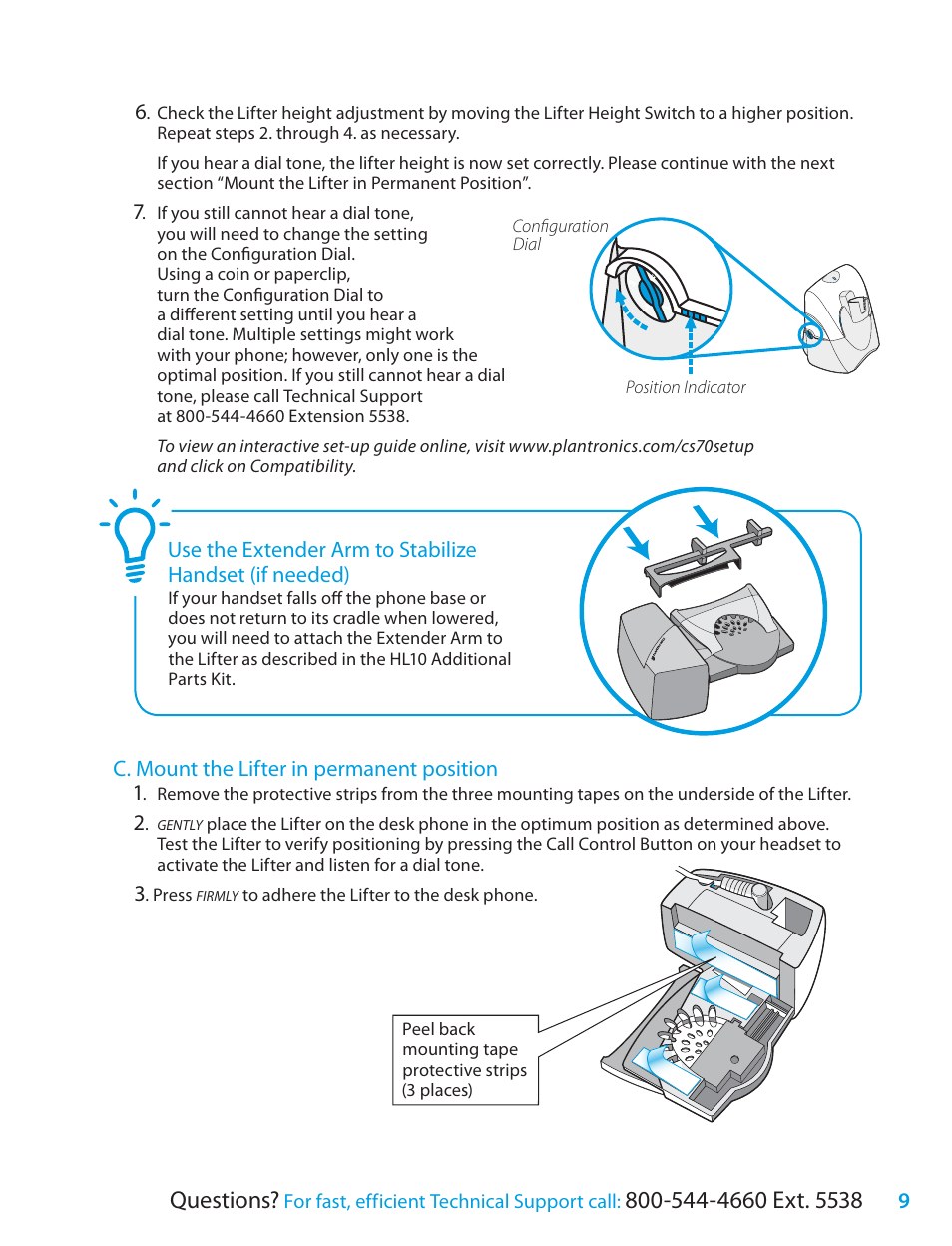 Questions | Plantronics CS70 User Manual | Page 9 / 16