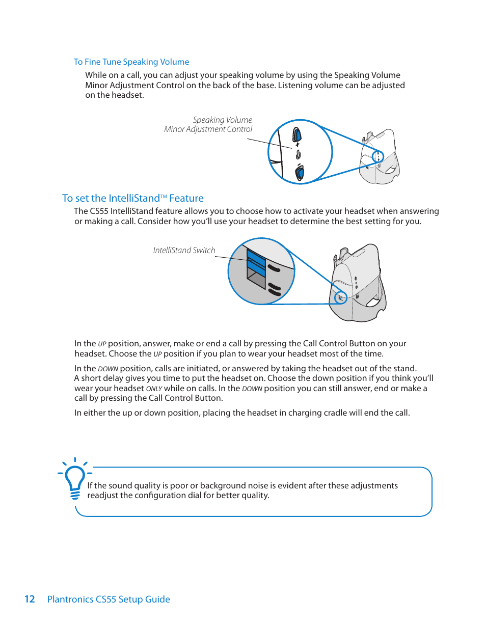 Feature | Plantronics CS55 Series User Manual | Page 12 / 16