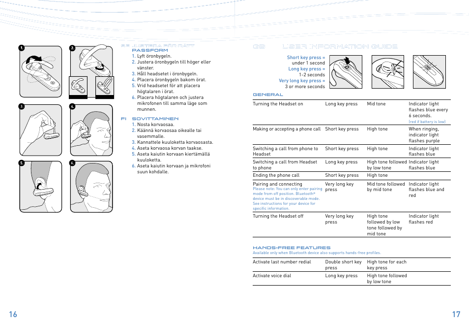 Plantronics Explorer 320 User Manual | Page 9 / 21