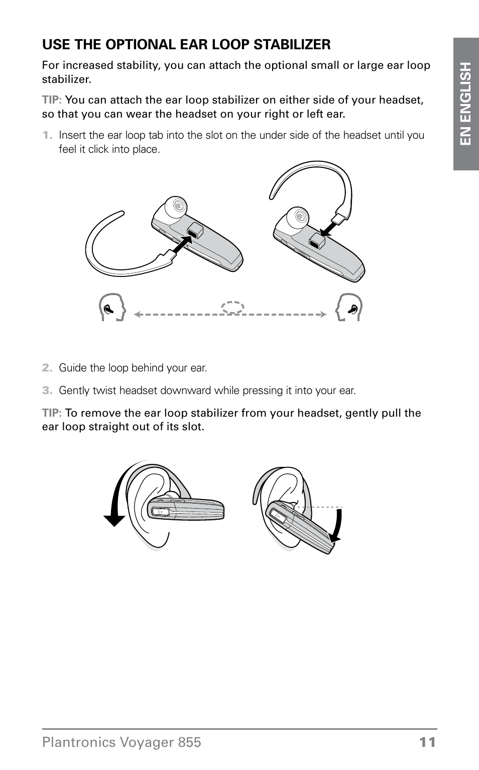 Plantronics VOYAGER855 User Manual | Page 11 / 44