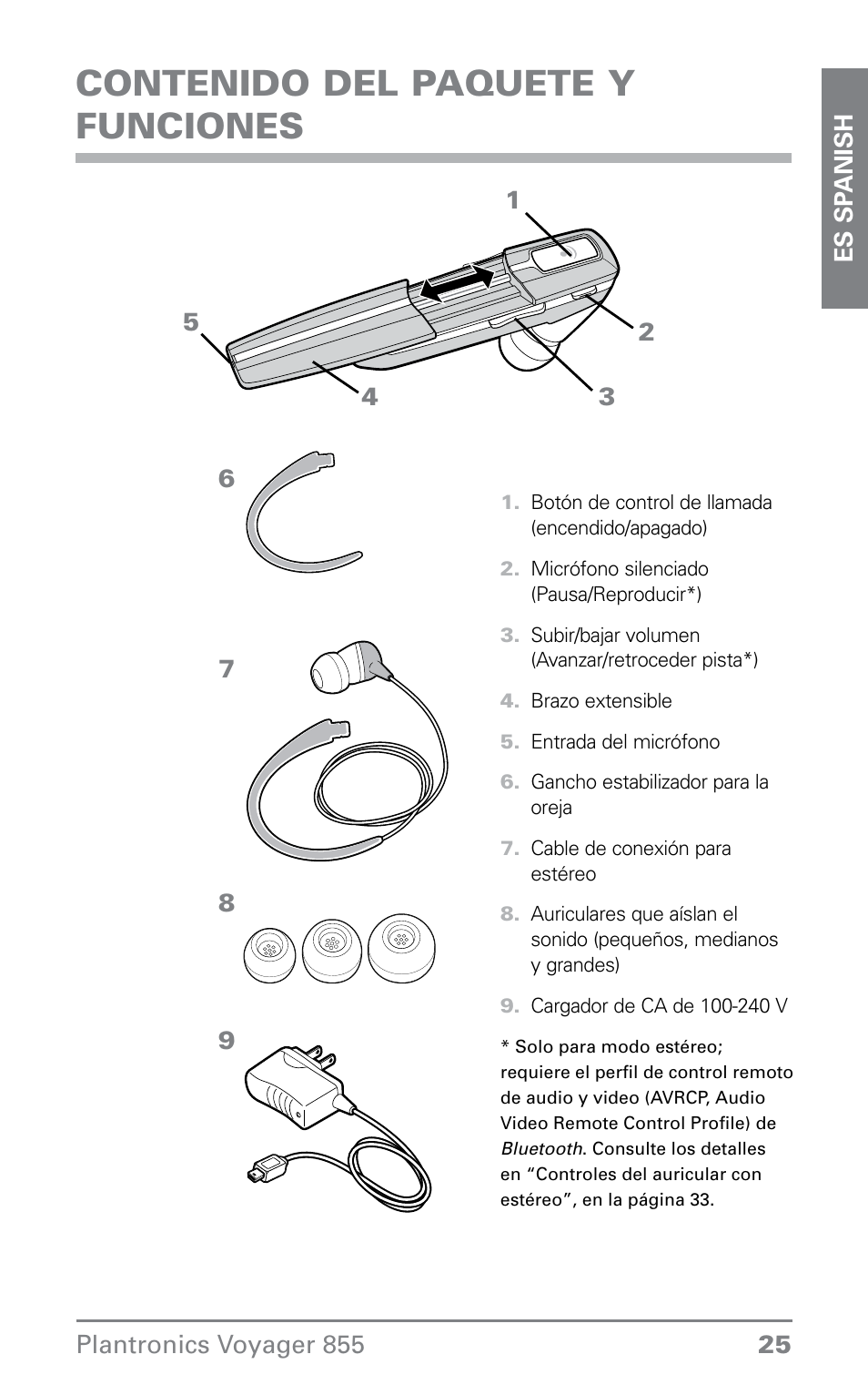 Plantronics VOYAGER855 User Manual | Page 25 / 44