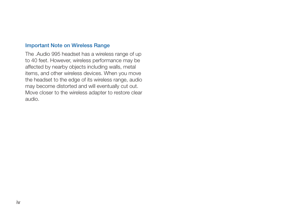 Range | Plantronics 995 User Manual | Page 4 / 19