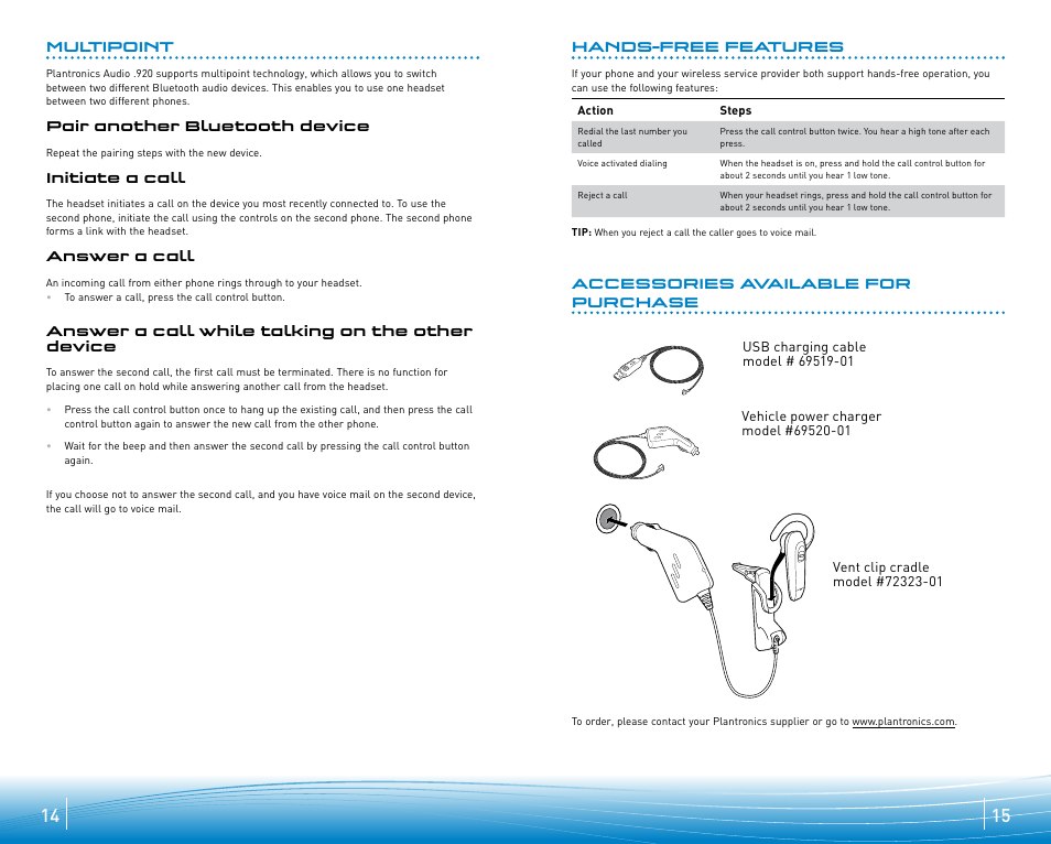 Plantronics 920 User Manual | Page 8 / 11