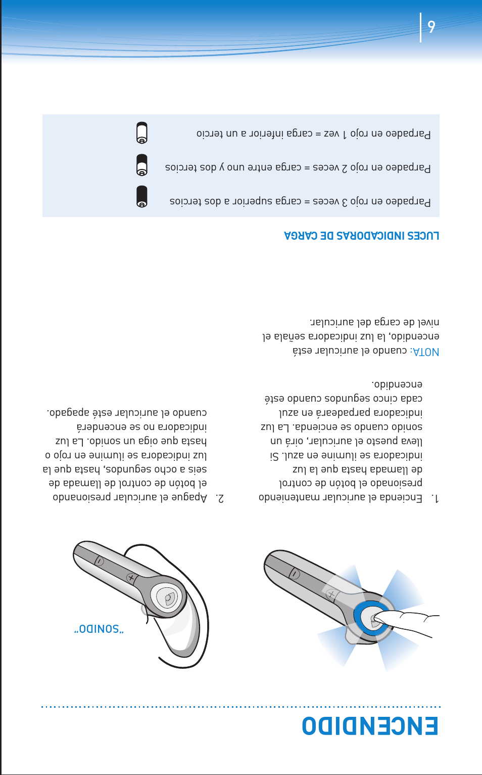 Encendido | Plantronics Discovery 645 User Manual | Page 27 / 32