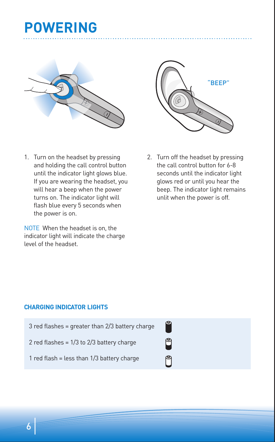 Powering | Plantronics Discovery 645 User Manual | Page 6 / 32