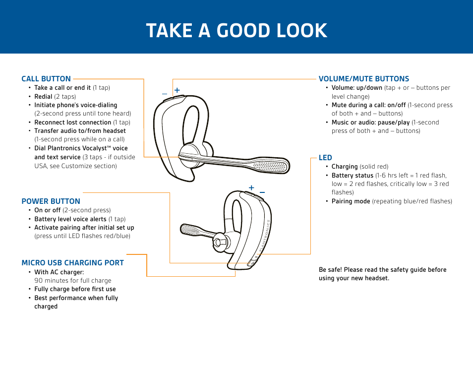 Take a good look | Plantronics Voyager PRO HD User Manual | Page 2 / 10