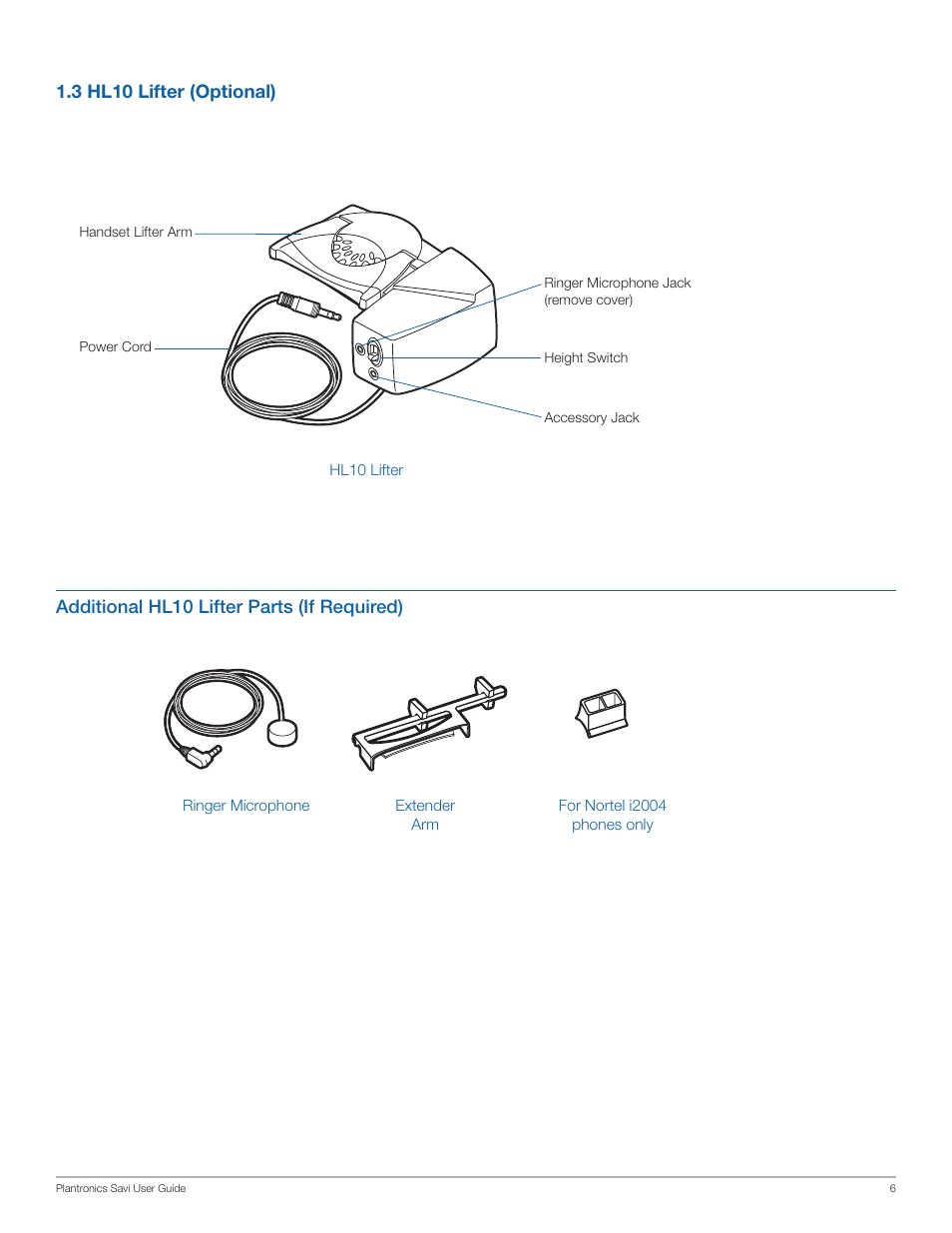 Plantronics Wireless Headset System WO100 User Manual | Page 6 / 28