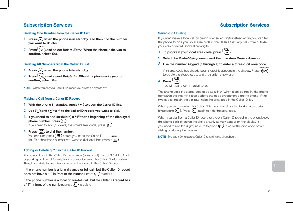 Subscription services | Plantronics CT14 User Manual | Page 14 / 37