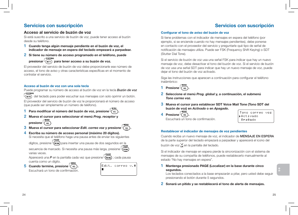 Servicios con suscripción | Plantronics CT14 User Manual | Page 33 / 37