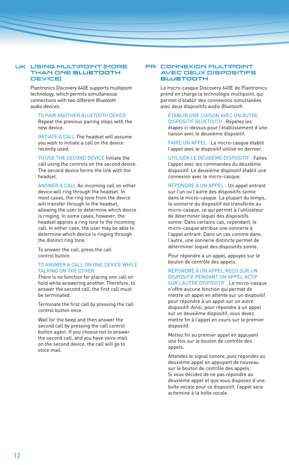 Plantronics 640E User Manual | Page 12 / 32