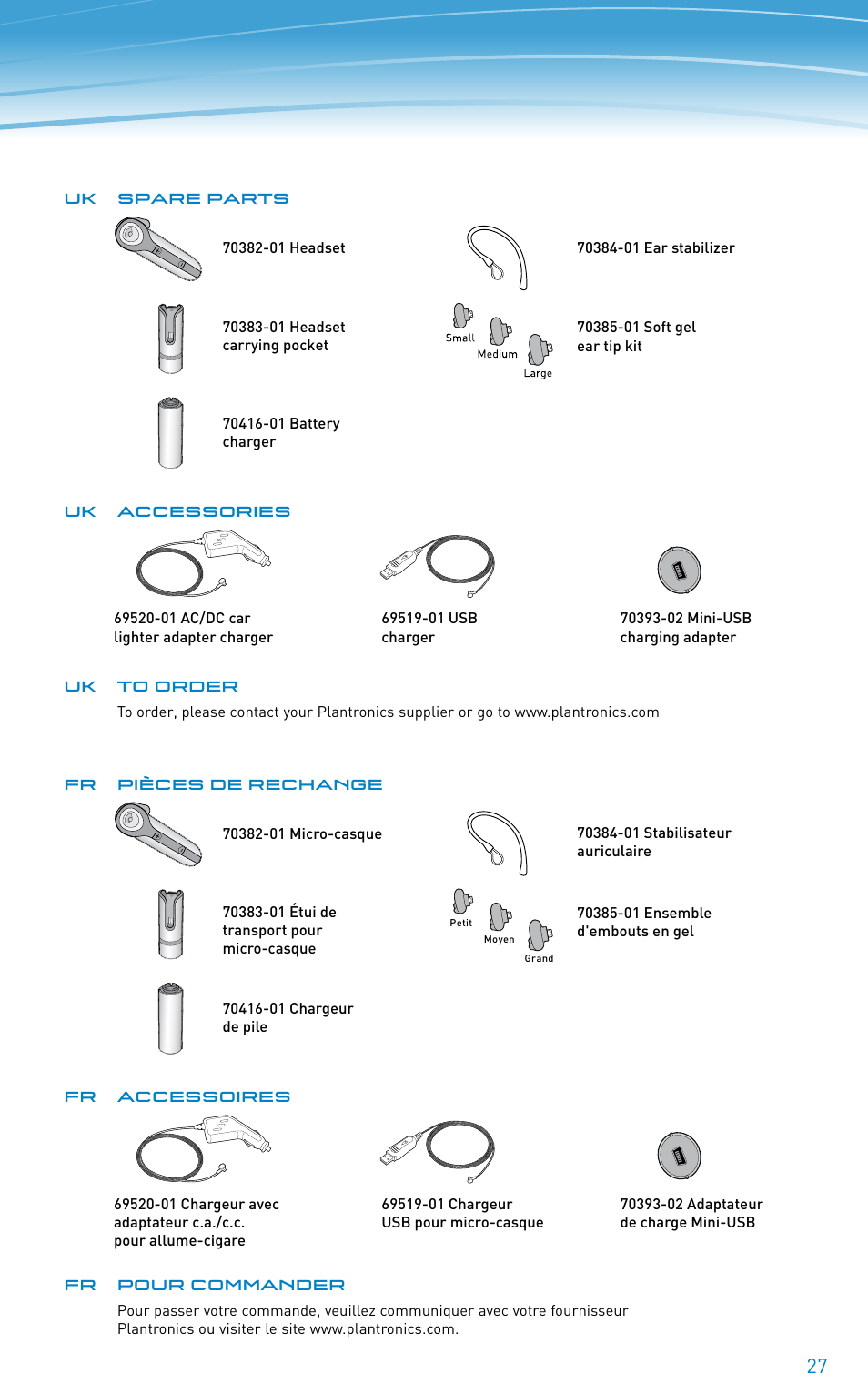Plantronics 640E User Manual | Page 27 / 32
