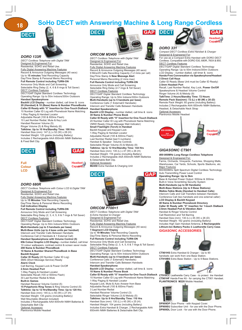 Dect, Dect gap dect gap | Plantronics Winter 2006 User Manual | Page 18 / 32