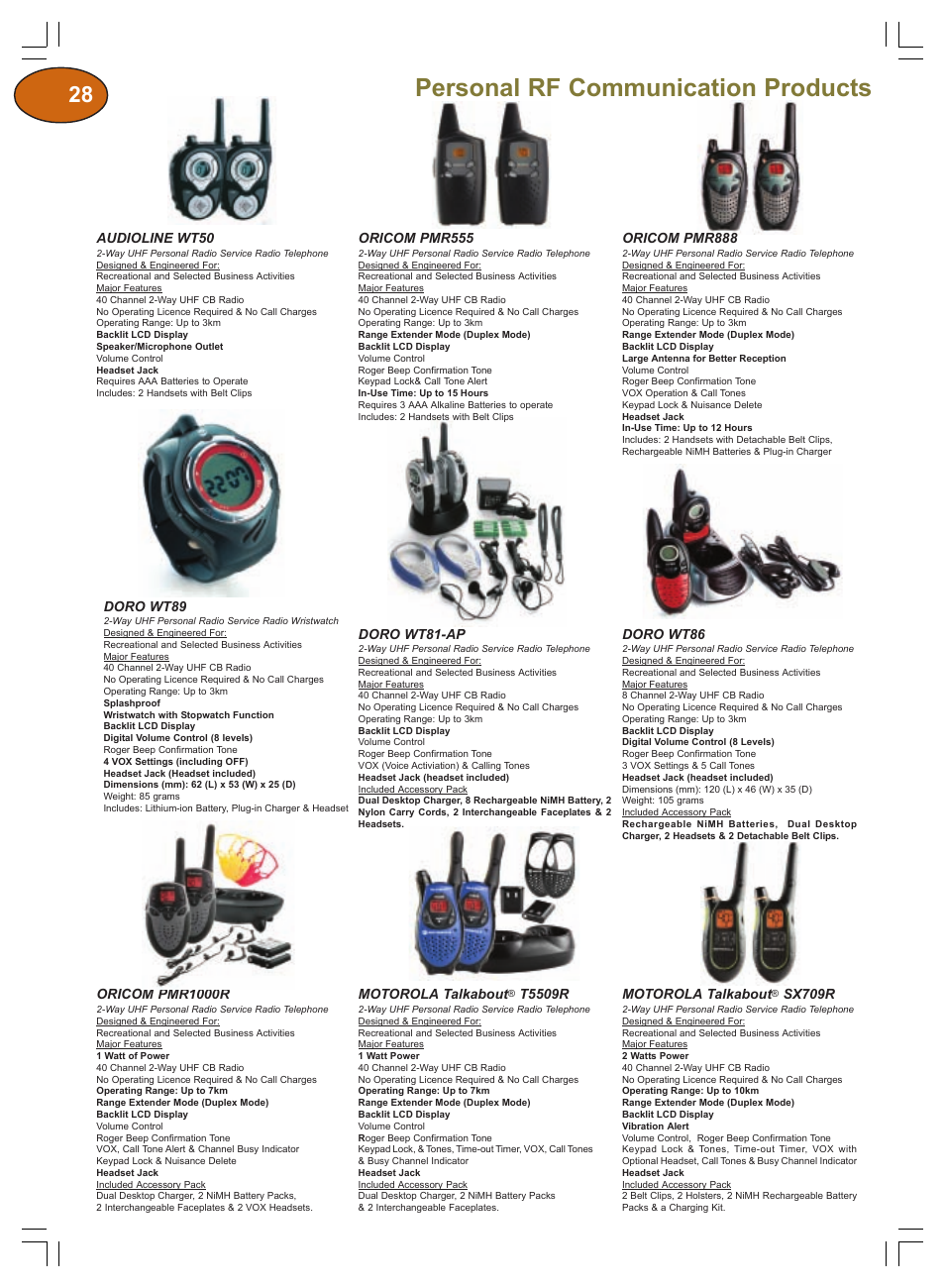 Personal rf communication products | Plantronics Winter 2006 User Manual | Page 28 / 32