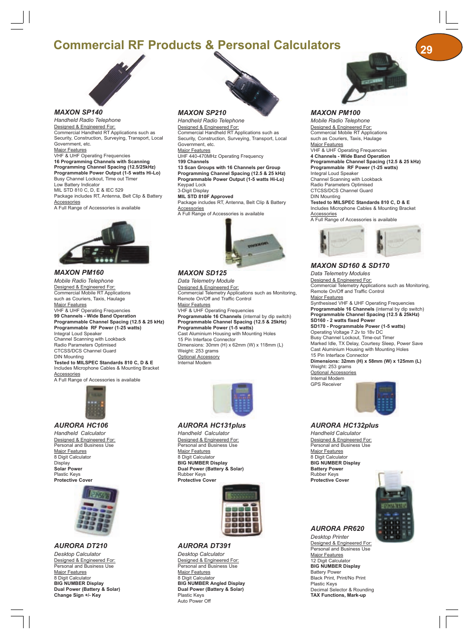 Commercial rf products & personal calculators | Plantronics Winter 2006 User Manual | Page 29 / 32