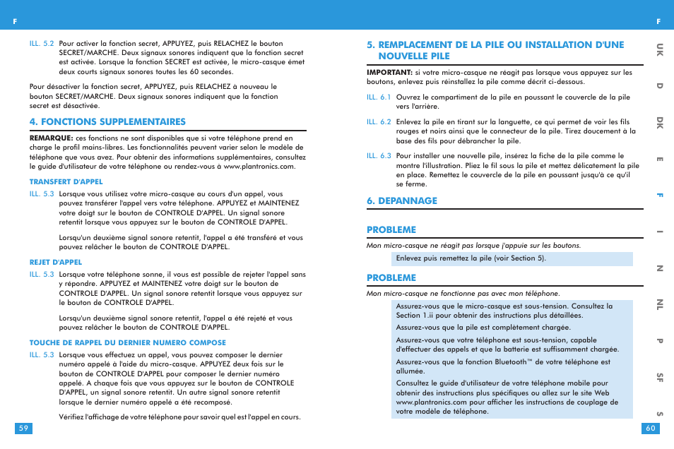 Plantronics M 3000 User Manual | Page 30 / 69